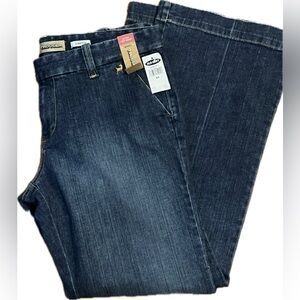 NWT Old Navy Trouser 2005 Ultra Low Waist Stretch Size 14 Flair Boho Hippie